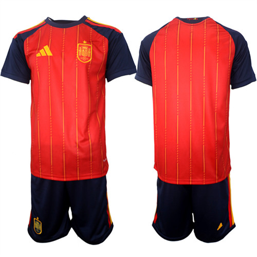 Spain Blank National Team FIFA x World Cup 2026 Home Red On Field Jerseys