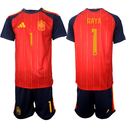 Spain #1 RAYA National Team FIFA x World Cup 2026 Home Red On Field Jerseys
