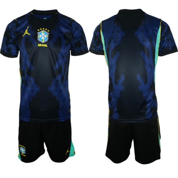 Brazil national football team Blank Navy 2026 Away Soccer Jersey Suit