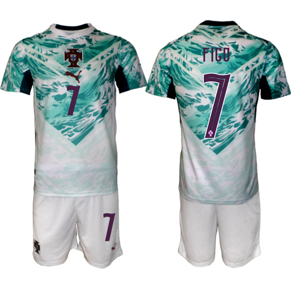 Portugal Team #7 Lu??s Figo Green 2026 World Cup Away Soccer Jersey Suit Portugal Team #7 Lu??s Figo Green 2026 World Cup Away Soccer Jersey Suit