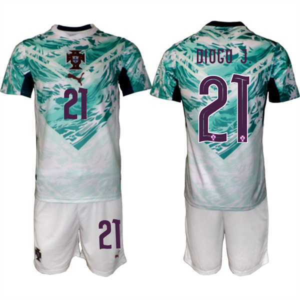 Portugal Team #21 Diogo Jota Green 2026 World Cup Away Soccer Jersey Suit Portugal Team #21 Diogo Jota Green 2026 World Cup Away Soccer Jersey Suit
