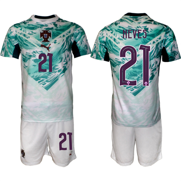 Portugal Team #21 R??ben Neves Green 2026 World Cup Away Soccer Jersey Suit Portugal Team #21 R??ben Neves Green 2026 World Cup Away Soccer Jersey Suit